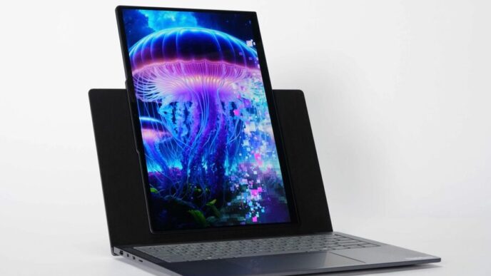 Lenovo представила концептуальный ноутбук с поворотным экраном