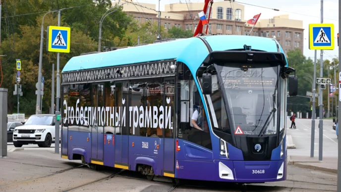 driverless tram in Moscow