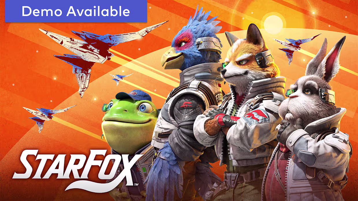 Star Fox на Switch 2 — Арвинг Фокса Макклауда в небе Корнерии (на картинке: обновлённый Fox в кабине истребителя на фоне планеты